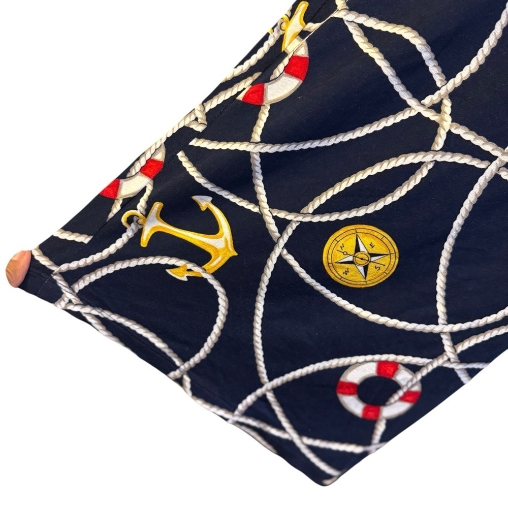 LAUREN Ralph Lauren Nautical Wide Leg Soft Palazzo Pants - Picture 7 of 9